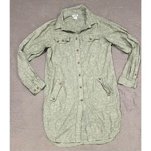 Duluth Artisan Hemp Cotton Small Oversized Green Duster Jacket